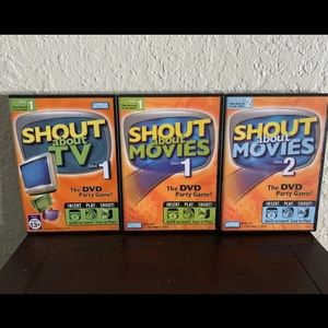 Shout About DVD Lot Of 3 Games Parker Brothers Hasbro With Instructions
